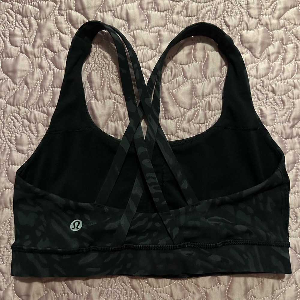 lululemon athletica Black Patterned Sports Bra
